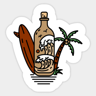 Surfing Waves Sticker